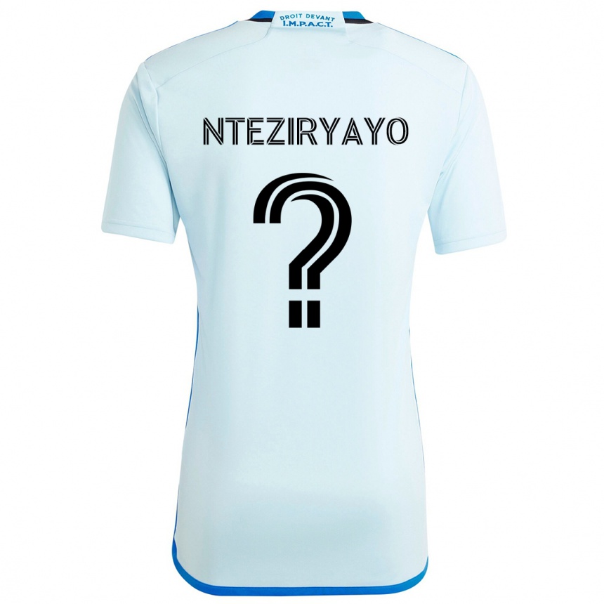 Kinder Fußball Josh Nteziryayo #0 Eisblau Auswärtstrikot Trikot 2024/25 T-Shirt Luxemburg