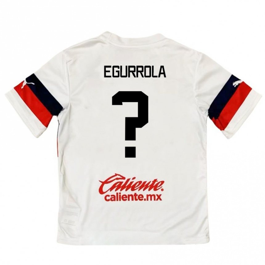 Kinder Fußball Luis Egurrola #0 Weiß Rot Auswärtstrikot Trikot 2024/25 T-Shirt Luxemburg