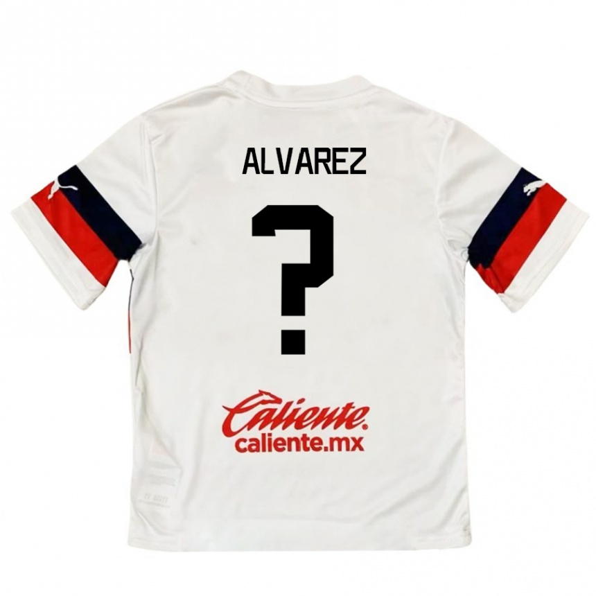 Kinder Fußball Sergio Álvarez #0 Weiß Rot Auswärtstrikot Trikot 2024/25 T-Shirt Luxemburg