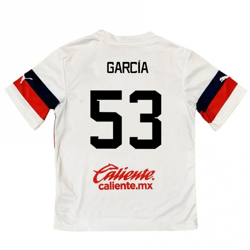 Kinder Fußball Uziel García #53 Weiß Rot Auswärtstrikot Trikot 2024/25 T-Shirt Luxemburg