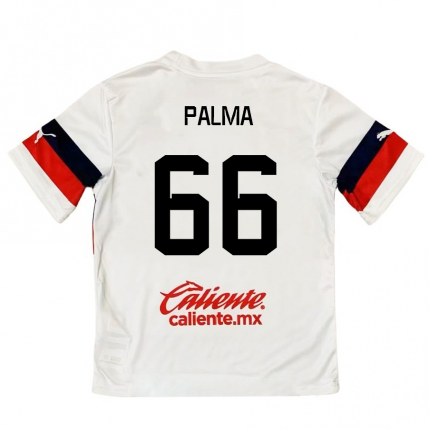 Kinder Fußball Arturo Palma #66 Weiß Rot Auswärtstrikot Trikot 2024/25 T-Shirt Luxemburg