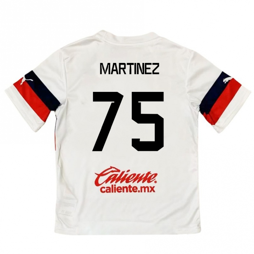 Kinder Fußball Isaac Martínez #75 Weiß Rot Auswärtstrikot Trikot 2024/25 T-Shirt Luxemburg