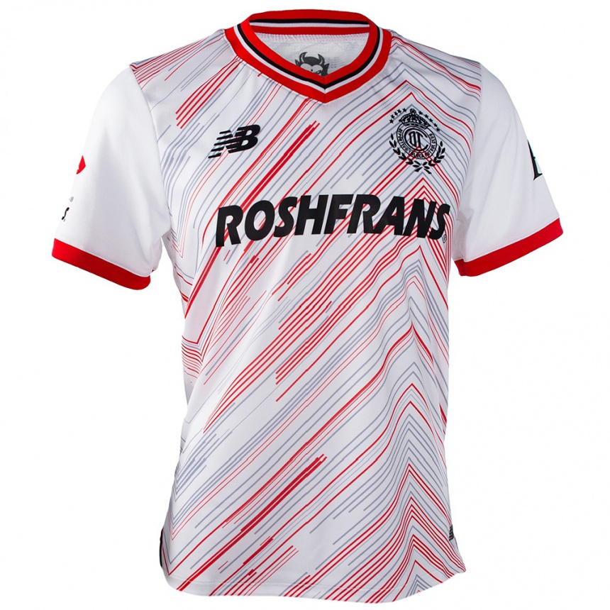 Kinder Fußball Abraham Villegas #184 Weiß Rot Auswärtstrikot Trikot 2024/25 T-Shirt Luxemburg