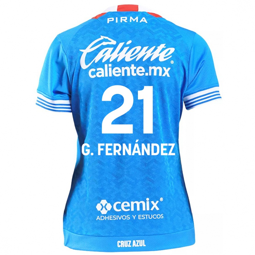 Herren Fußball Gabriel Fernández #21 Himmelblau Heimtrikot Trikot 2024/25 T-Shirt Luxemburg