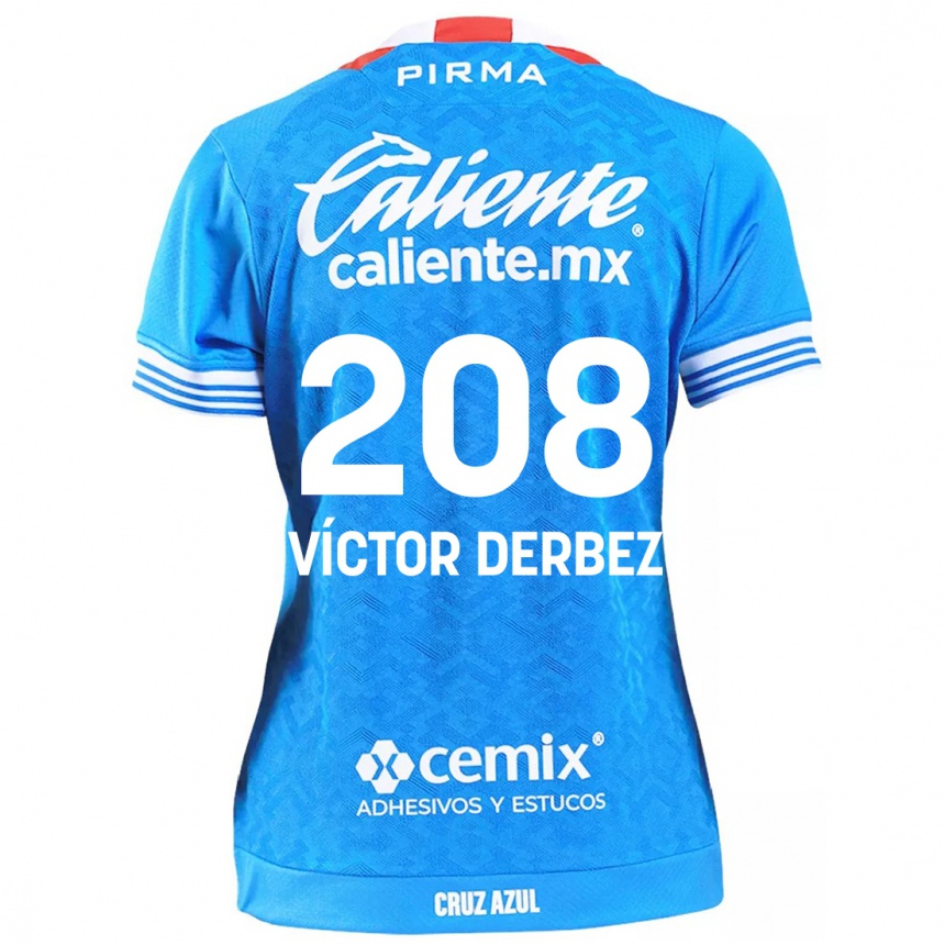 Herren Fußball Louis Víctor Derbez #208 Himmelblau Heimtrikot Trikot 2024/25 T-Shirt Luxemburg