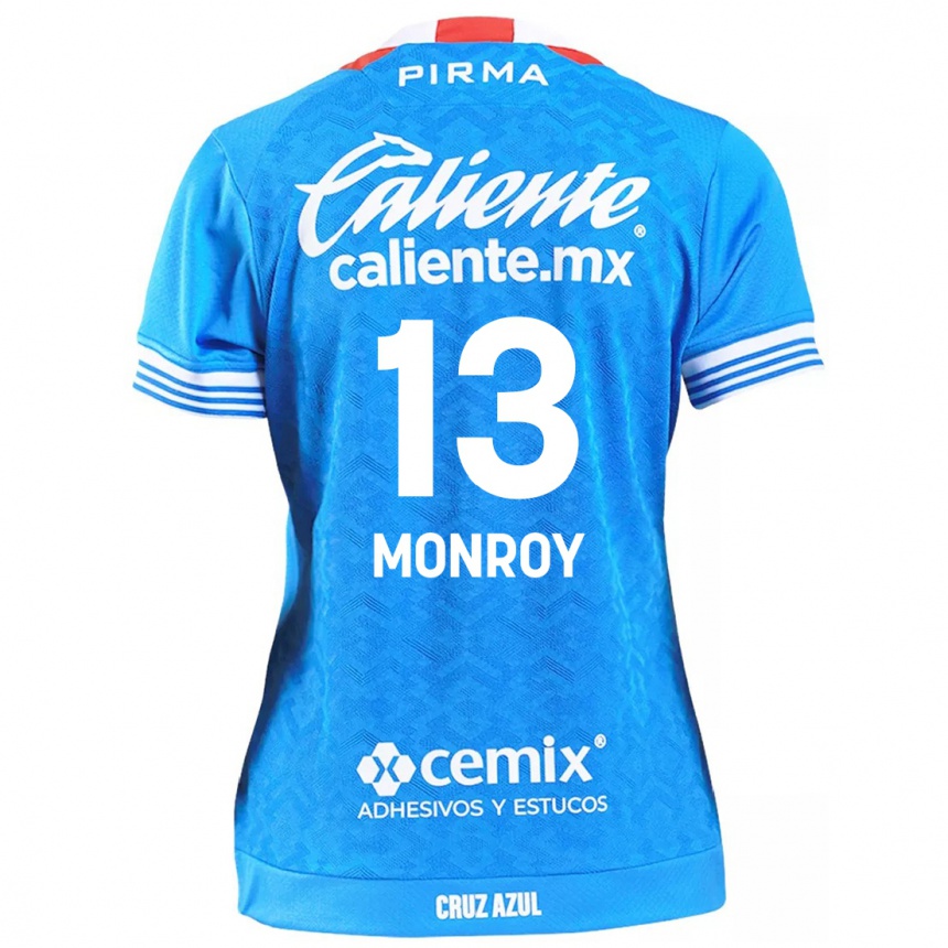 Herren Fußball Daniela Monroy #13 Himmelblau Heimtrikot Trikot 2024/25 T-Shirt Luxemburg