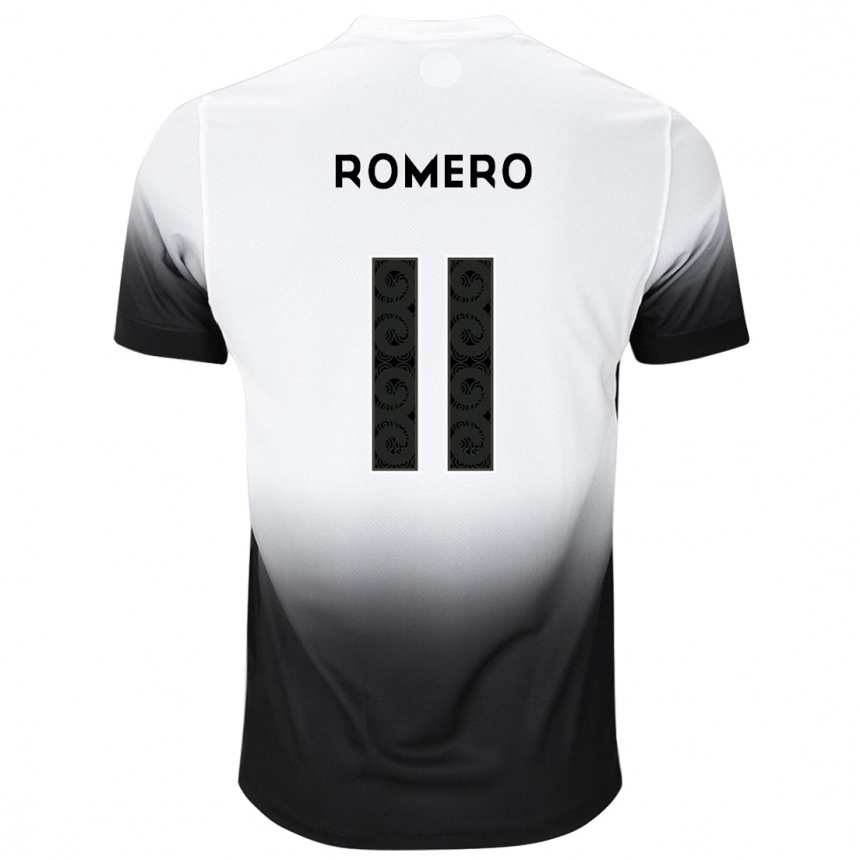 Herren Fußball Angel Romero #11 Weiß Schwarz Heimtrikot Trikot 2024/25 T-Shirt Luxemburg