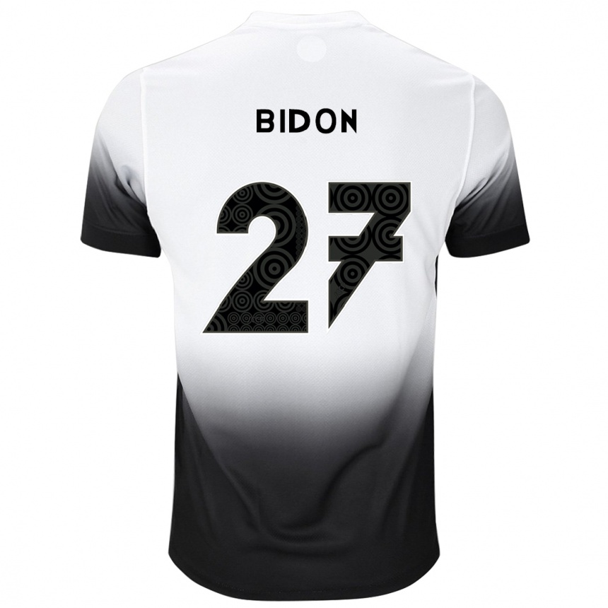 Herren Fußball Breno Bidon #27 Weiß Schwarz Heimtrikot Trikot 2024/25 T-Shirt Luxemburg