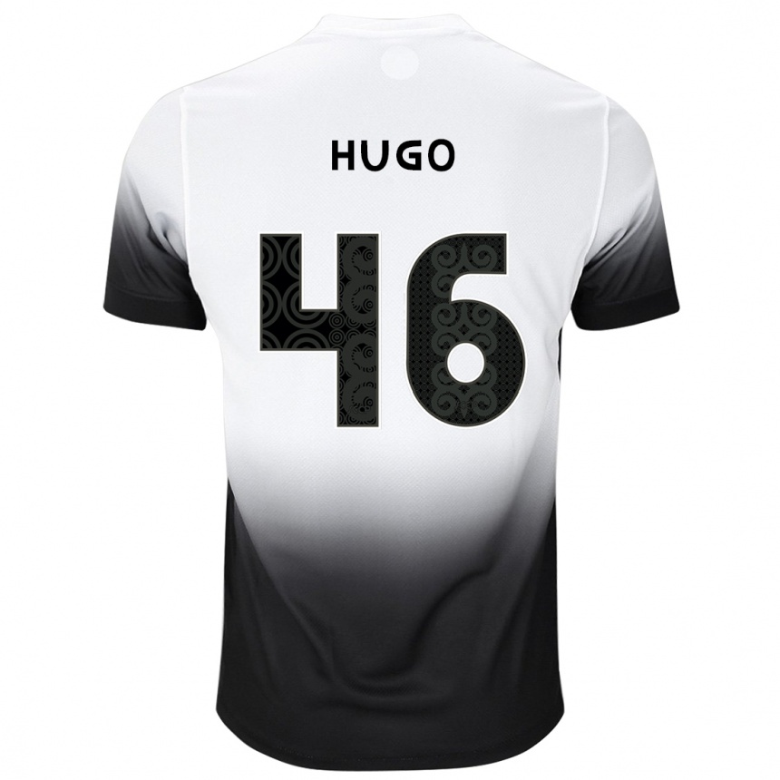 Herren Fußball Hugo #46 Weiß Schwarz Heimtrikot Trikot 2024/25 T-Shirt Luxemburg