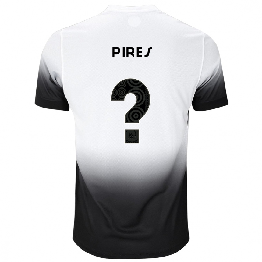 Herren Fußball Guilherme Pires #0 Weiß Schwarz Heimtrikot Trikot 2024/25 T-Shirt Luxemburg