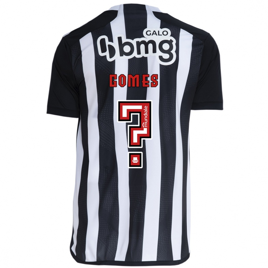 Herren Fußball Fábio Gomes #0 Weiß Schwarz Heimtrikot Trikot 2024/25 T-Shirt Luxemburg