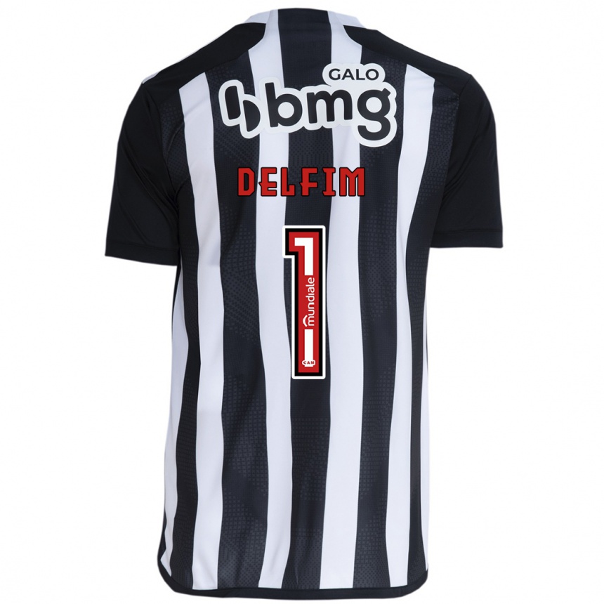 Herren Fußball Gabriel Delfim #1 Weiß Schwarz Heimtrikot Trikot 2024/25 T-Shirt Luxemburg