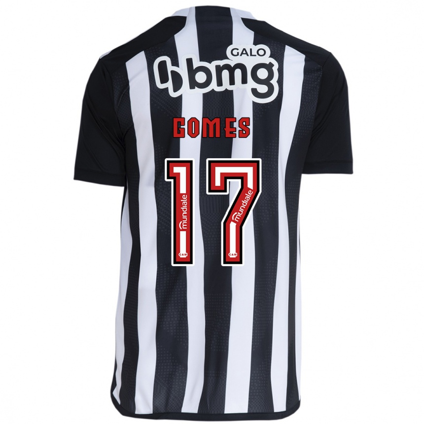 Herren Fußball Igor Gomes #17 Weiß Schwarz Heimtrikot Trikot 2024/25 T-Shirt Luxemburg