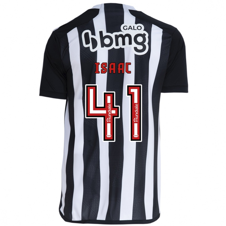 Herren Fußball Isaac #41 Weiß Schwarz Heimtrikot Trikot 2024/25 T-Shirt Luxemburg