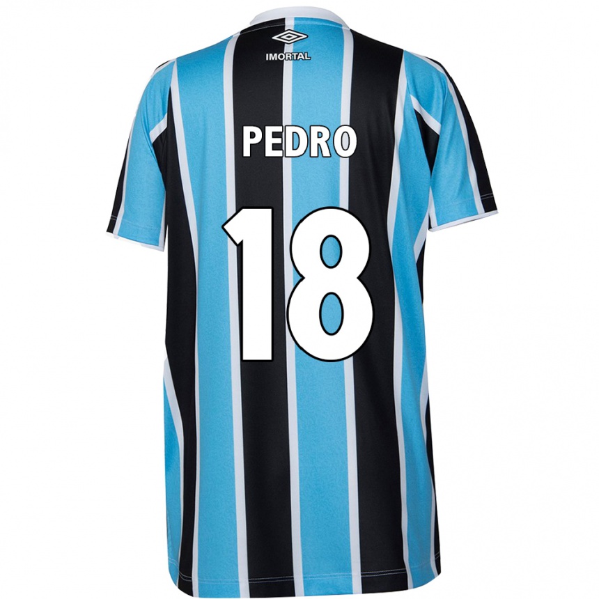 Herren Fußball João Pedro #18 Blau Schwarz Weiß Heimtrikot Trikot 2024/25 T-Shirt Luxemburg