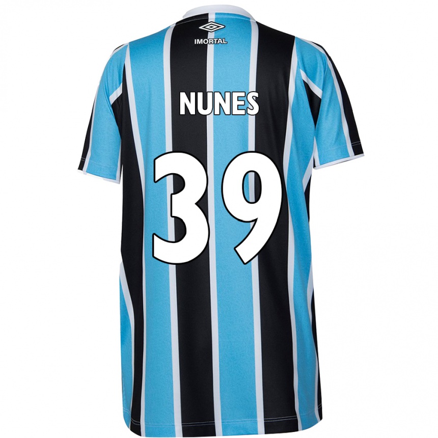 Herren Fußball Gustavo Gomes #39 Blau Schwarz Weiß Heimtrikot Trikot 2024/25 T-Shirt Luxemburg