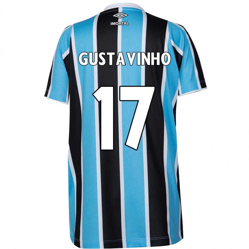 Herren Fußball Gustavinho #17 Blau Schwarz Weiß Heimtrikot Trikot 2024/25 T-Shirt Luxemburg