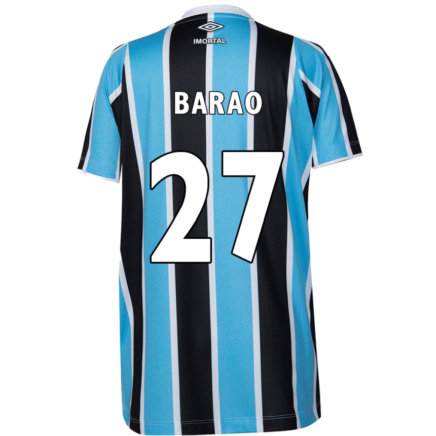 Herren Fußball Dani Barão #27 Blau Schwarz Weiß Heimtrikot Trikot 2024/25 T-Shirt Luxemburg