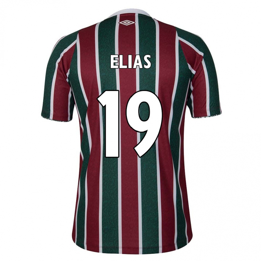 Herren Fußball Kauã Elias #19 Grün Kastanienbraun Weiß Heimtrikot Trikot 2024/25 T-Shirt Luxemburg