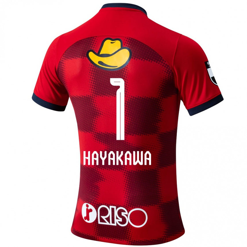 Herren Fußball Tomoki Hayakawa #1 Rot Blau Weiß Heimtrikot Trikot 2024/25 T-Shirt Luxemburg