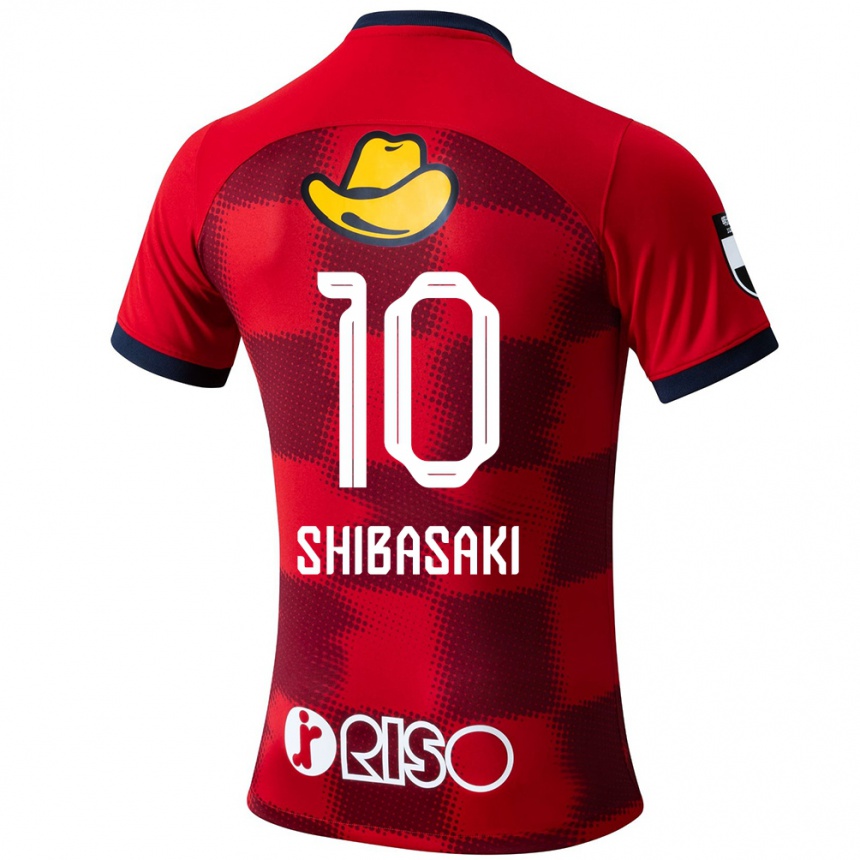 Herren Fußball Gaku Shibasaki #10 Rot Blau Weiß Heimtrikot Trikot 2024/25 T-Shirt Luxemburg