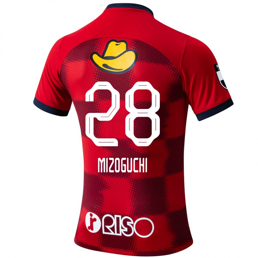 Herren Fußball Shuhei Mizoguchi #28 Rot Blau Weiß Heimtrikot Trikot 2024/25 T-Shirt Luxemburg