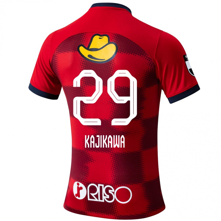 Herren Fußball Yuji Kajikawa #29 Rot Blau Weiß Heimtrikot Trikot 2024/25 T-Shirt Luxemburg