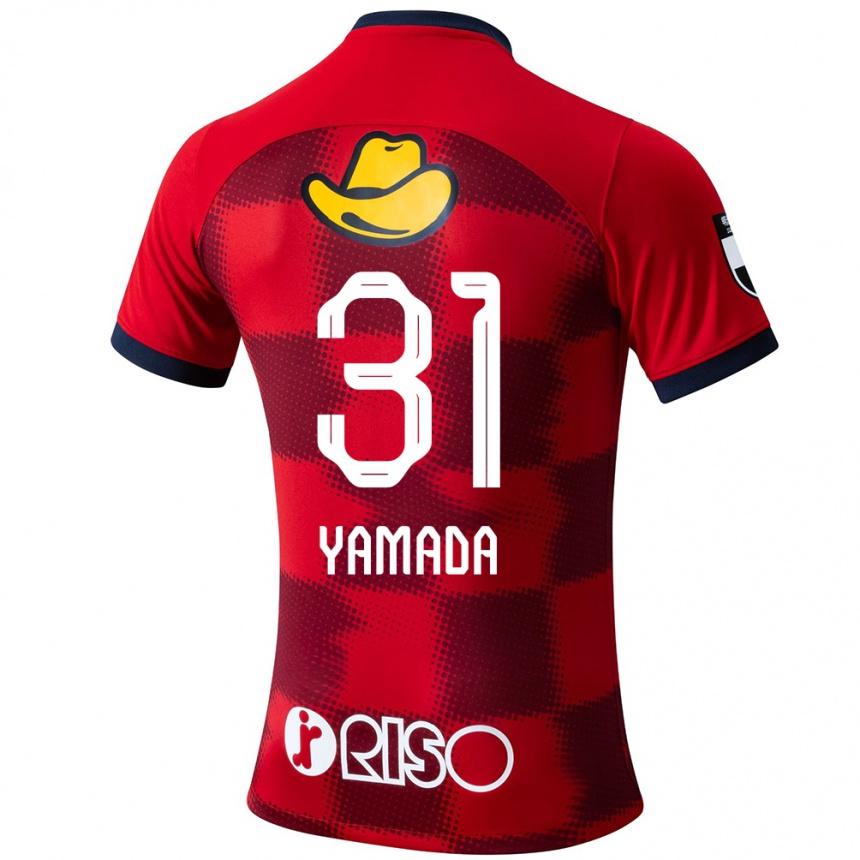 Herren Fußball Taiki Yamada #31 Rot Blau Weiß Heimtrikot Trikot 2024/25 T-Shirt Luxemburg