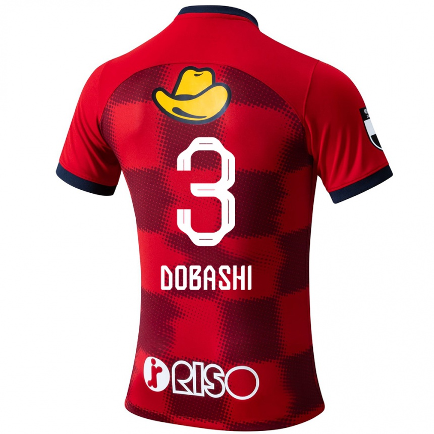 Herren Fußball Ryunosuke Dobashi #3 Rot Blau Weiß Heimtrikot Trikot 2024/25 T-Shirt Luxemburg