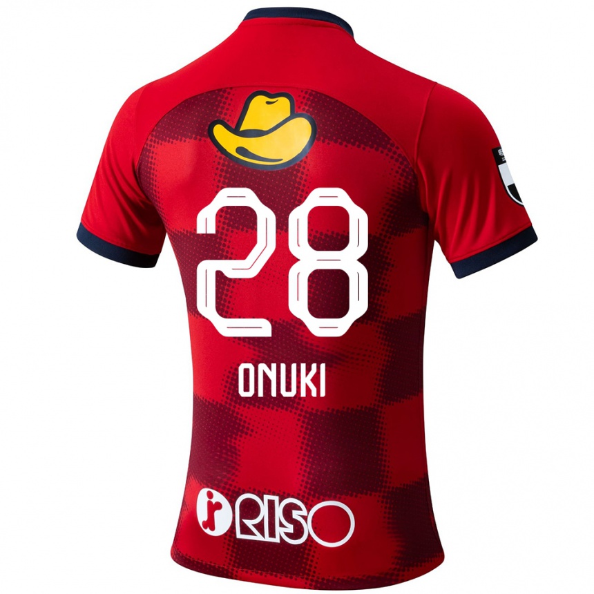 Herren Fußball Rui Onuki #28 Rot Blau Weiß Heimtrikot Trikot 2024/25 T-Shirt Luxemburg