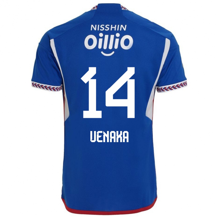 Herren Fußball Asahi Uenaka #14 Blau Weiß Rot Heimtrikot Trikot 2024/25 T-Shirt Luxemburg