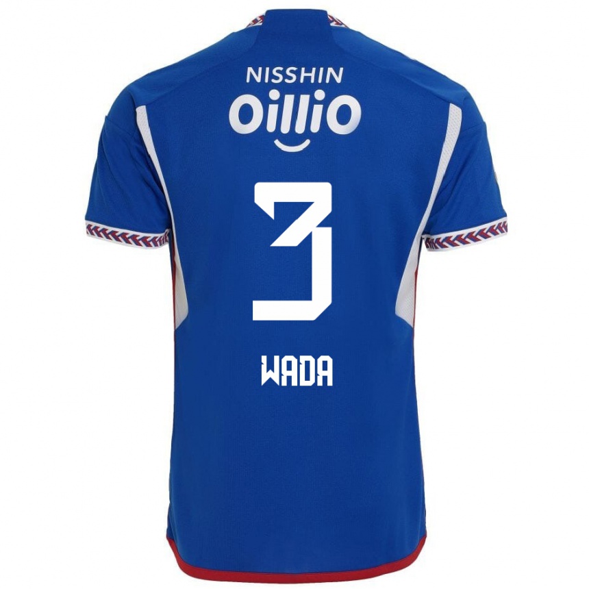 Herren Fußball Yusei Wada #3 Blau Weiß Rot Heimtrikot Trikot 2024/25 T-Shirt Luxemburg