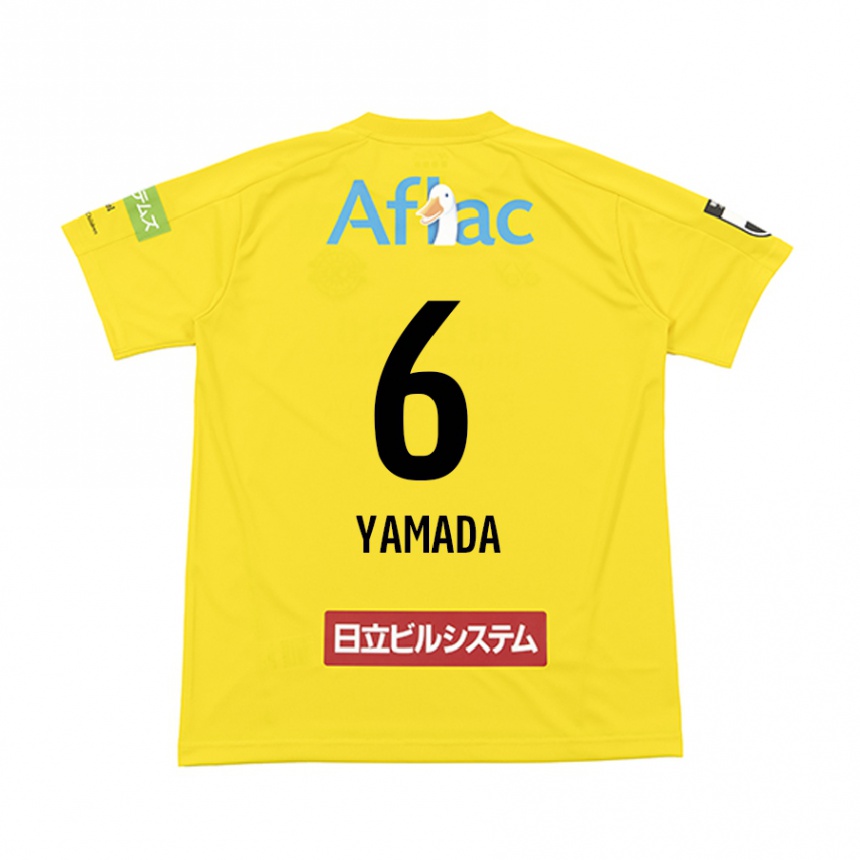 Herren Fußball Yuto Yamada #6 Gelb Schwarz Heimtrikot Trikot 2024/25 T-Shirt Luxemburg