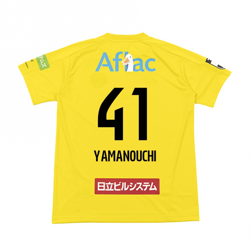 Herren Fußball Yusei Yamanouchi #41 Gelb Schwarz Heimtrikot Trikot 2024/25 T-Shirt Luxemburg