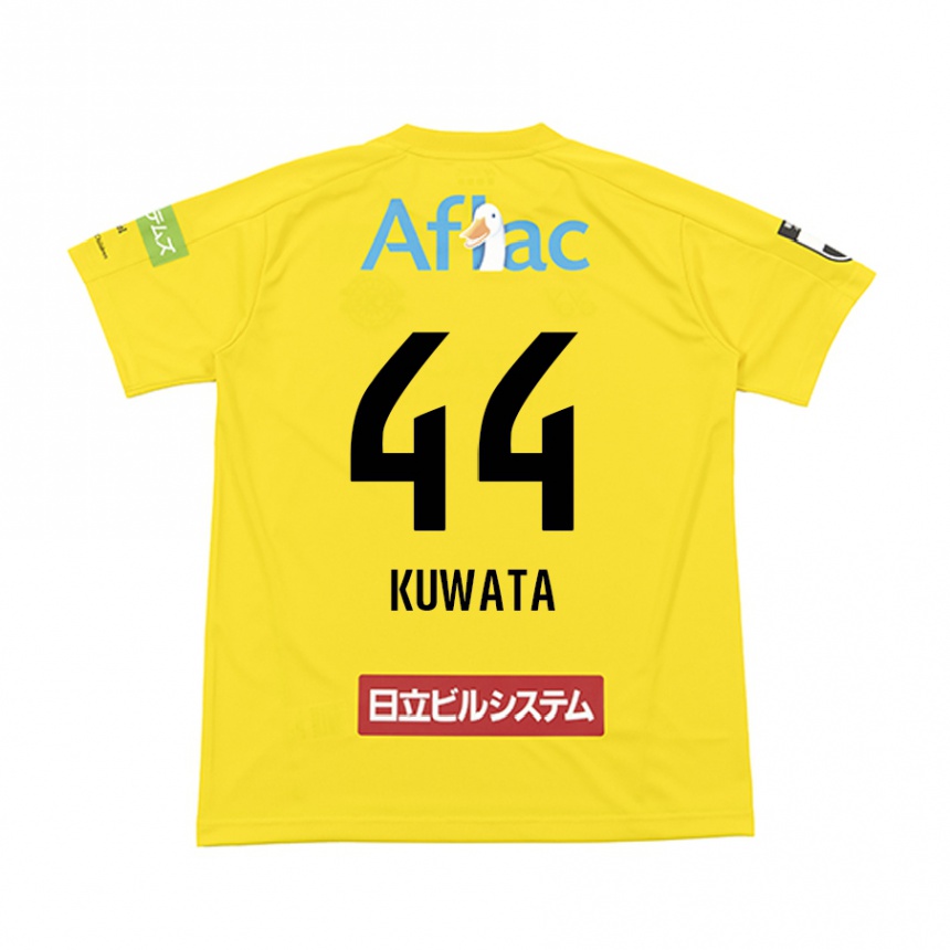 Herren Fußball Taisei Kuwata #44 Gelb Schwarz Heimtrikot Trikot 2024/25 T-Shirt Luxemburg