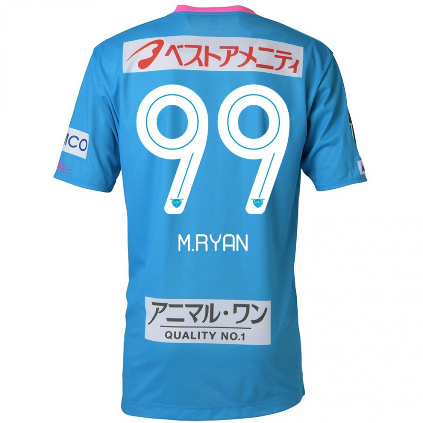 Herren Fußball Marcelo Ryan #99 Blau Rosa Heimtrikot Trikot 2024/25 T-Shirt Luxemburg