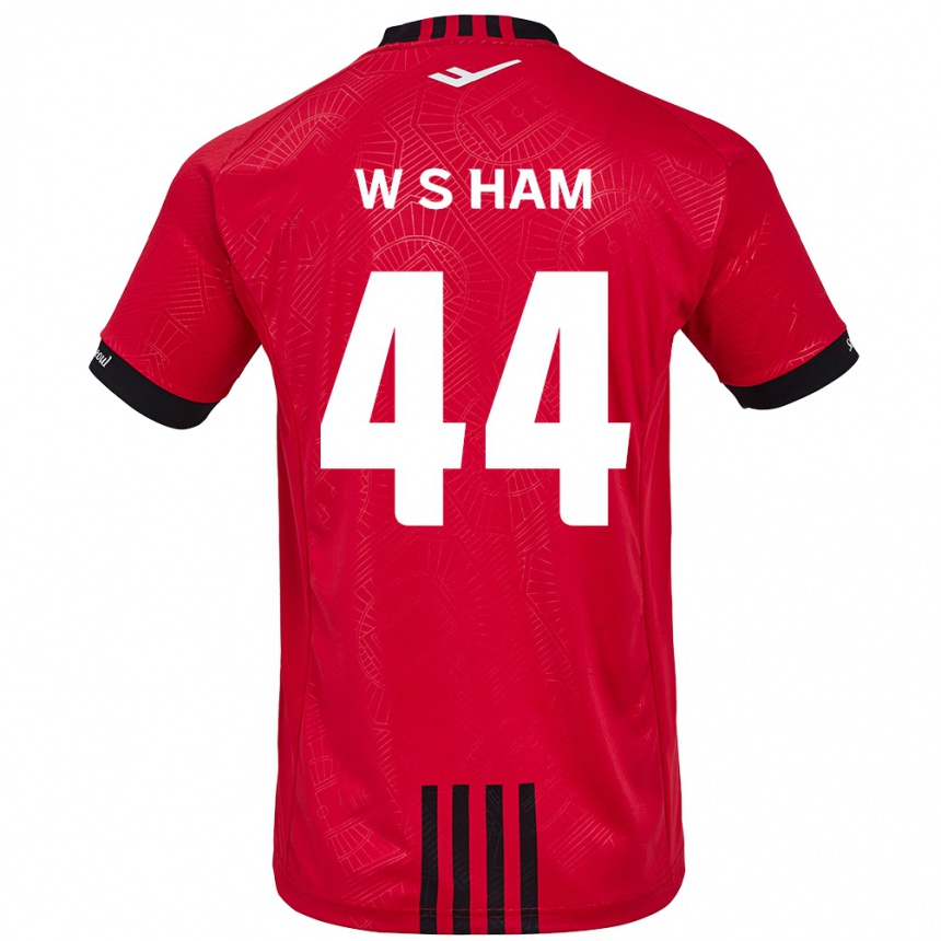 Herren Fußball Sun-Woo Ham #44 Rot Schwarz Heimtrikot Trikot 2024/25 T-Shirt Luxemburg