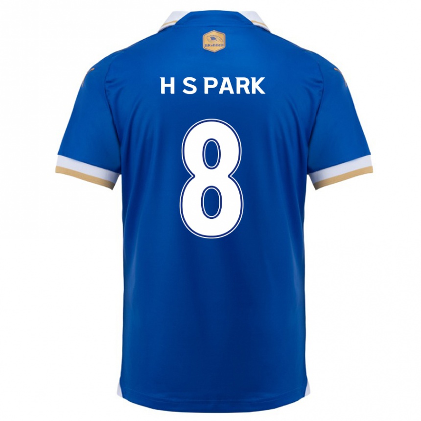 Herren Fußball Sang-Hyeok Park #8 Blau Weiss Heimtrikot Trikot 2024/25 T-Shirt Luxemburg