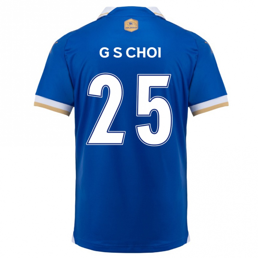 Herren Fußball Sung-Geun Choi #25 Blau Weiss Heimtrikot Trikot 2024/25 T-Shirt Luxemburg