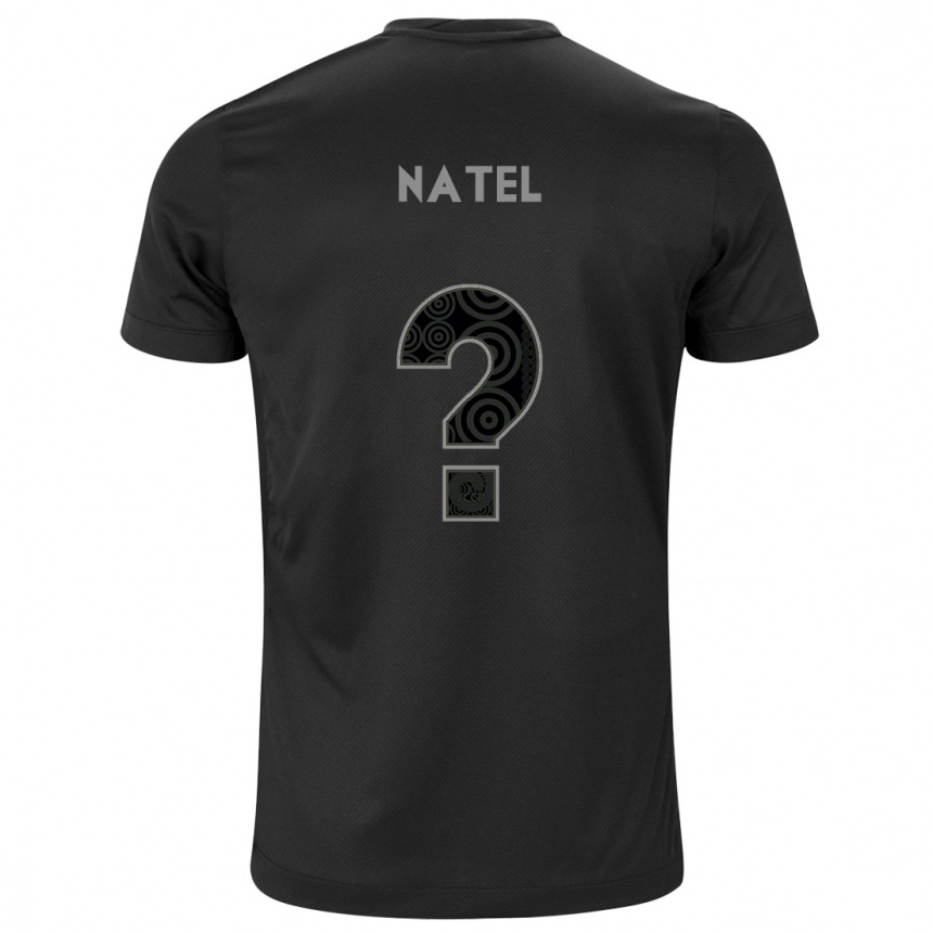 Herren Fußball Léo Natel #0 Schwarz Auswärtstrikot Trikot 2024/25 T-Shirt Luxemburg