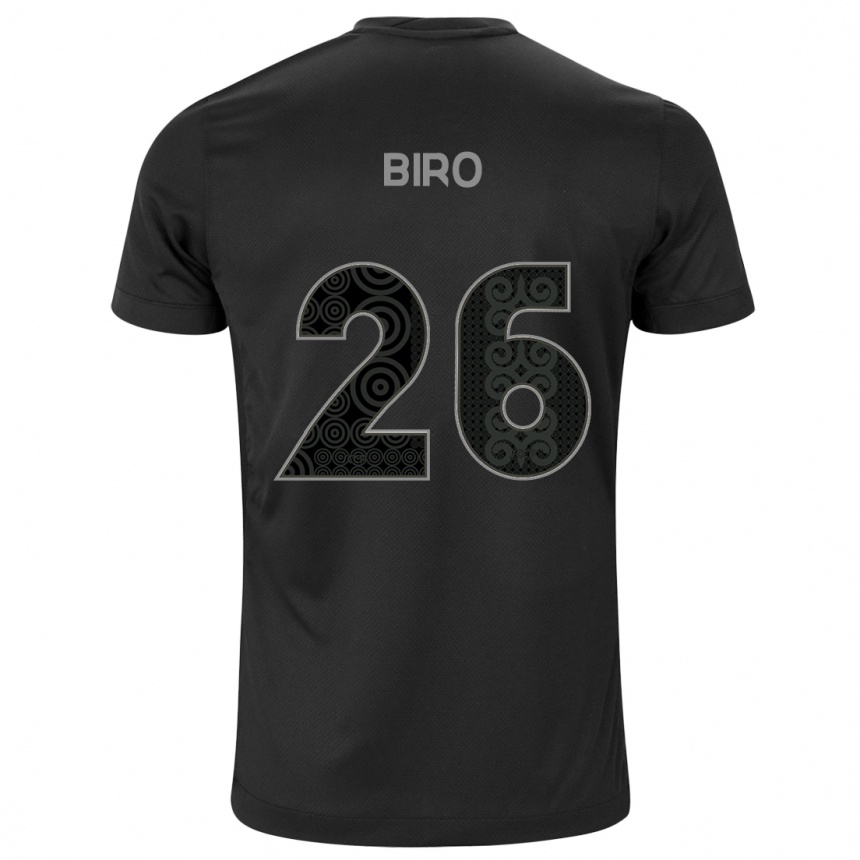 Herren Fußball Biro #26 Schwarz Auswärtstrikot Trikot 2024/25 T-Shirt Luxemburg