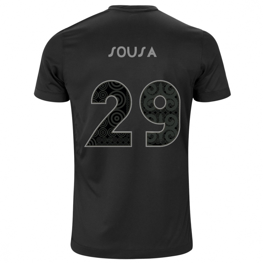 Herren Fußball Arthur Sousa #29 Schwarz Auswärtstrikot Trikot 2024/25 T-Shirt Luxemburg