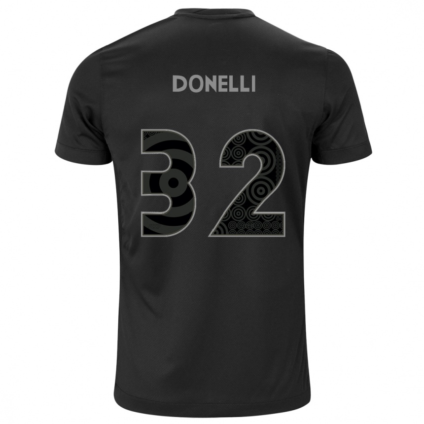 Herren Fußball Matheus Donelli #32 Schwarz Auswärtstrikot Trikot 2024/25 T-Shirt Luxemburg