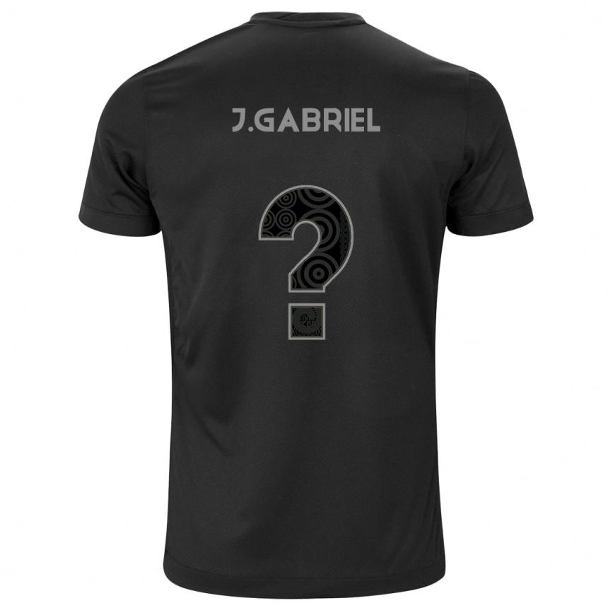 Herren Fußball João Gabriel #6 Schwarz Auswärtstrikot Trikot 2024/25 T-Shirt Luxemburg