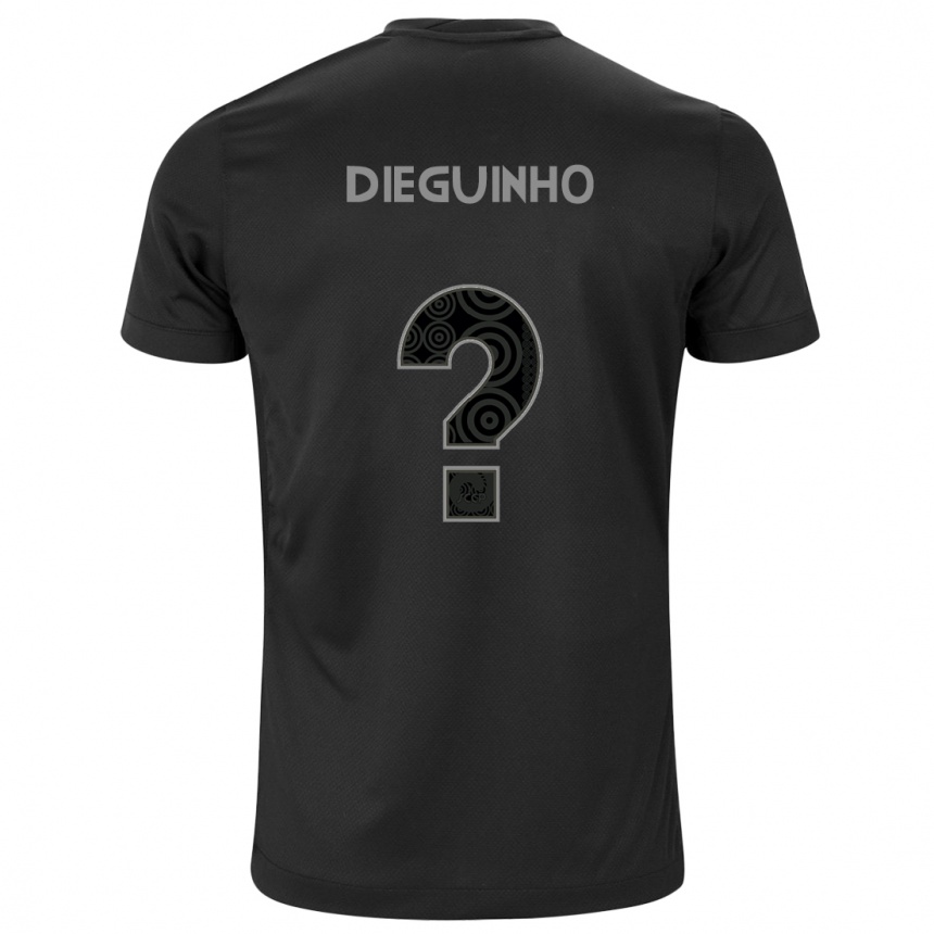 Herren Fußball Dieguinho #0 Schwarz Auswärtstrikot Trikot 2024/25 T-Shirt Luxemburg