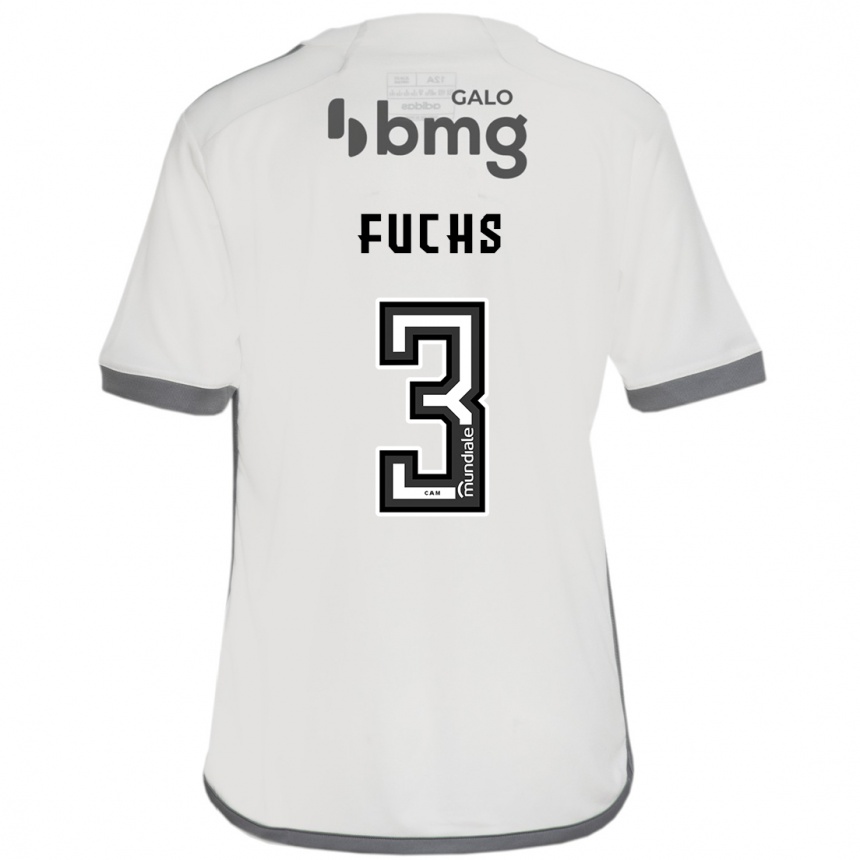 Herren Fußball Bruno Fuchs #3 Cremefarben Auswärtstrikot Trikot 2024/25 T-Shirt Luxemburg