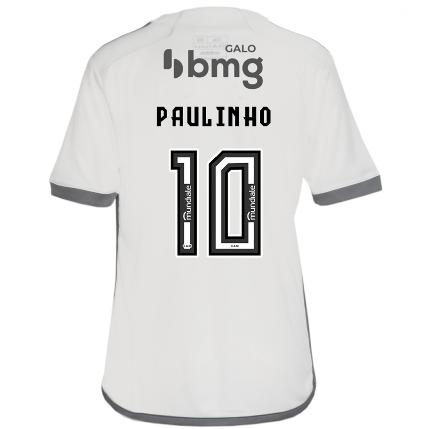 Herren Fußball Paulinho #10 Cremefarben Auswärtstrikot Trikot 2024/25 T-Shirt Luxemburg