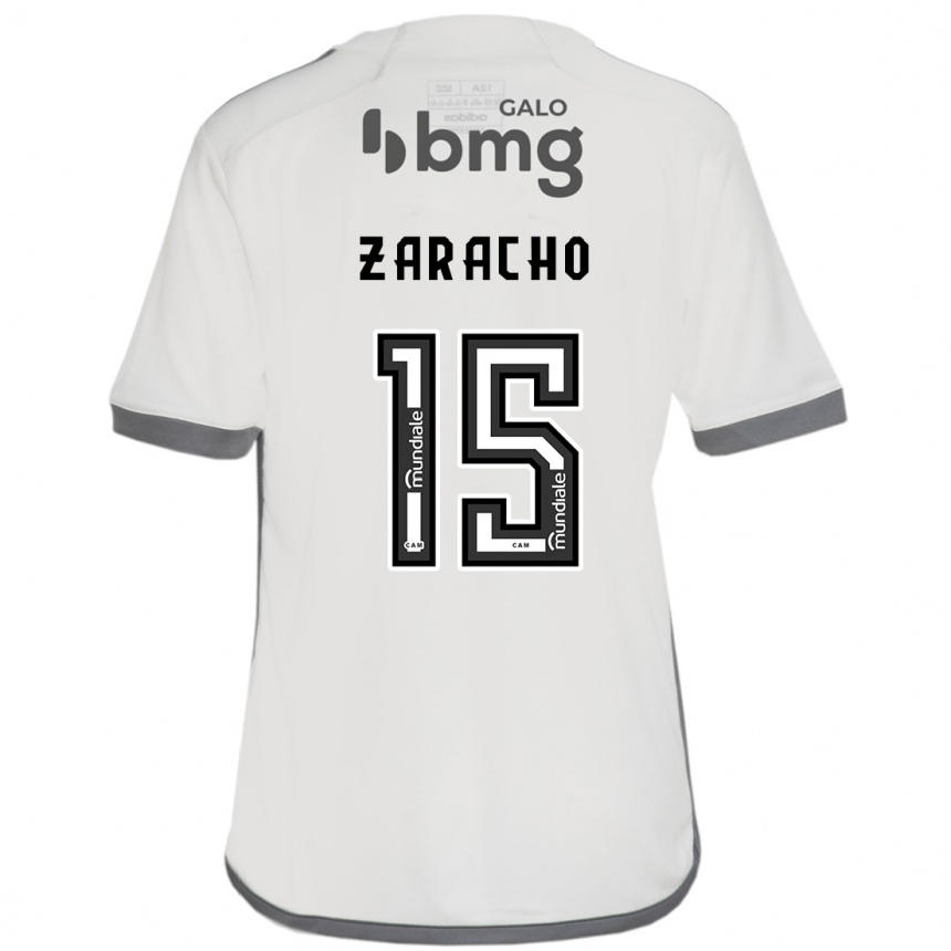 Herren Fußball Matías Zaracho #15 Cremefarben Auswärtstrikot Trikot 2024/25 T-Shirt Luxemburg