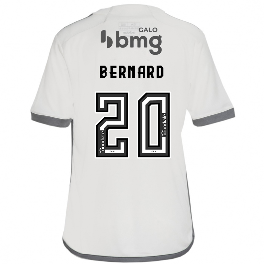 Herren Fußball Bernard #20 Cremefarben Auswärtstrikot Trikot 2024/25 T-Shirt Luxemburg