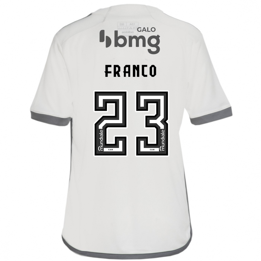 Herren Fußball Alan Franco #23 Cremefarben Auswärtstrikot Trikot 2024/25 T-Shirt Luxemburg